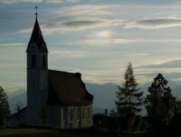 Sundog with church